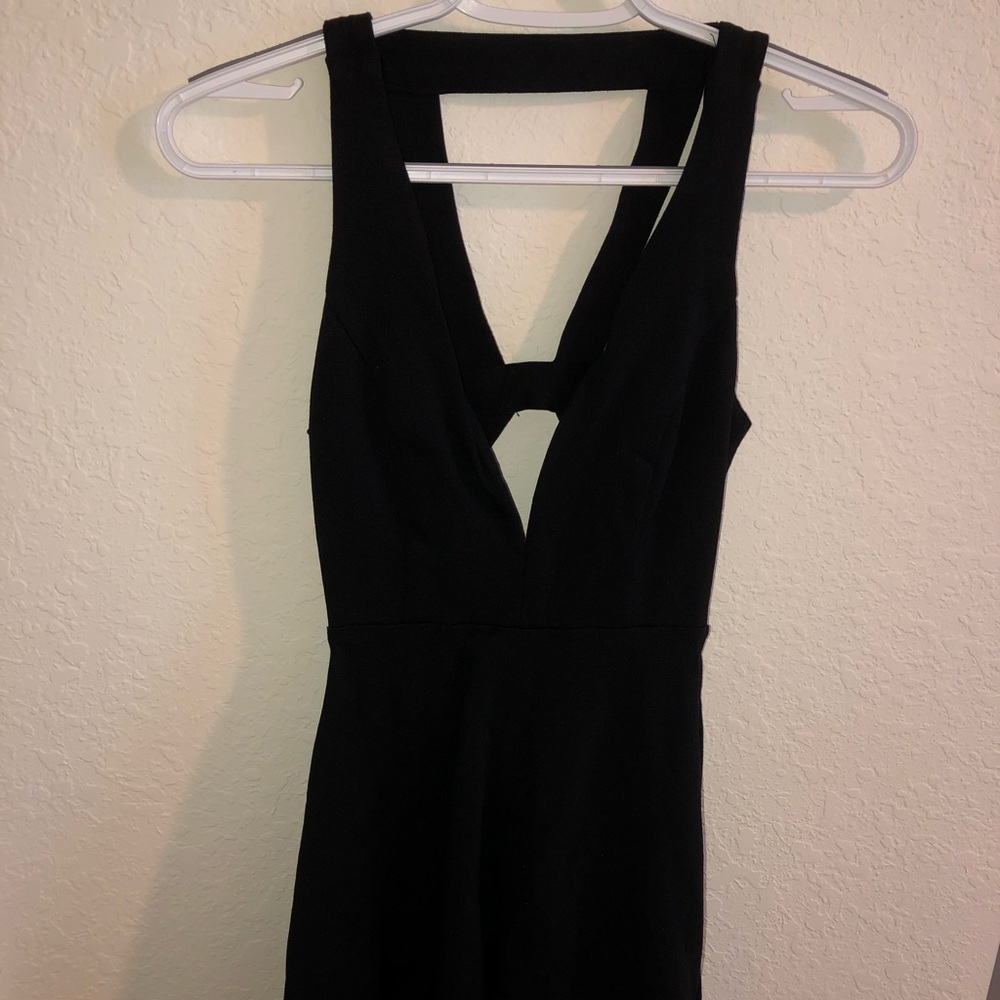 Solemio LA Black Strappy Skater Dress